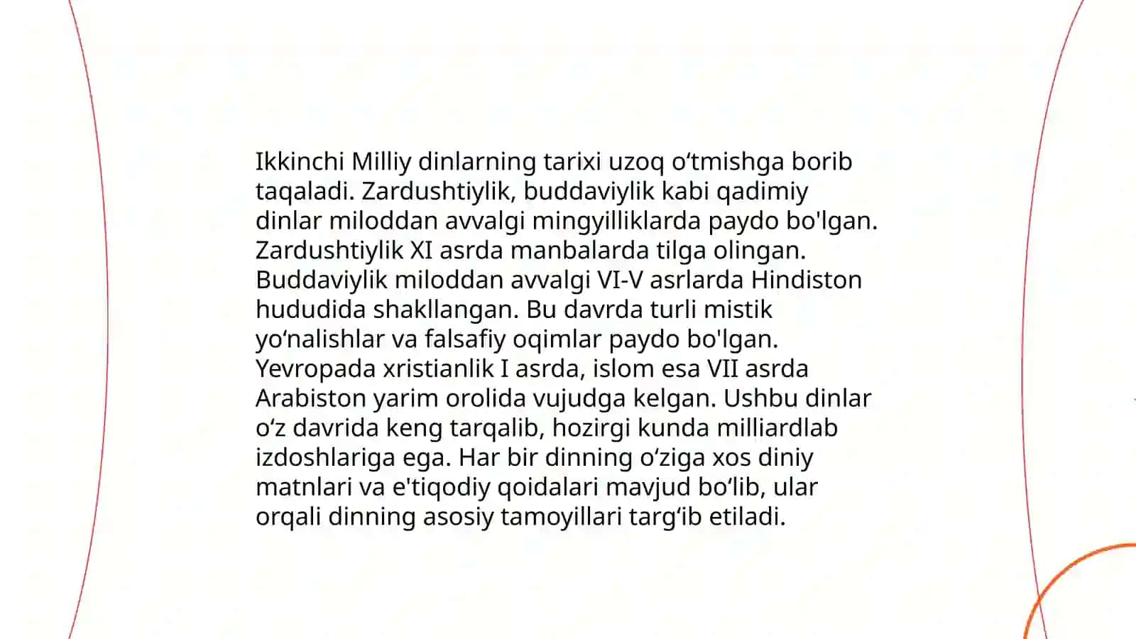 Milliy dinlar ta'rifi. Milliy dinlar muqaddas manbalari 4