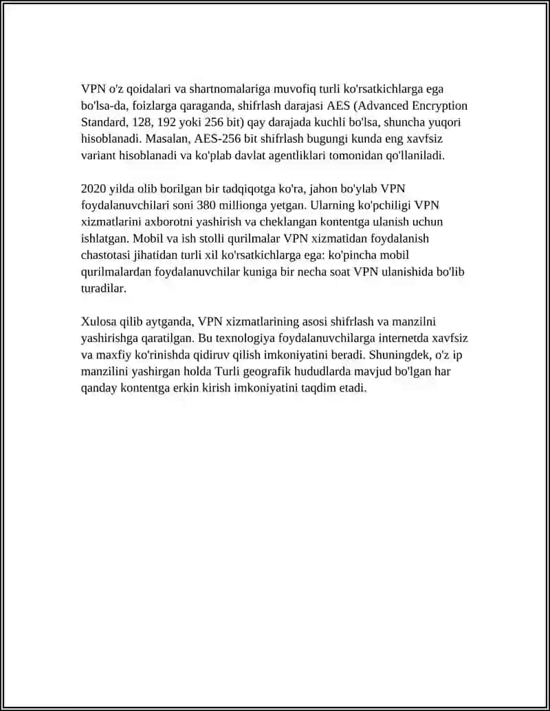 VIRTUAL PRIVATE NETWORK (VPN) TARMOQLARINI YARATISH 4
