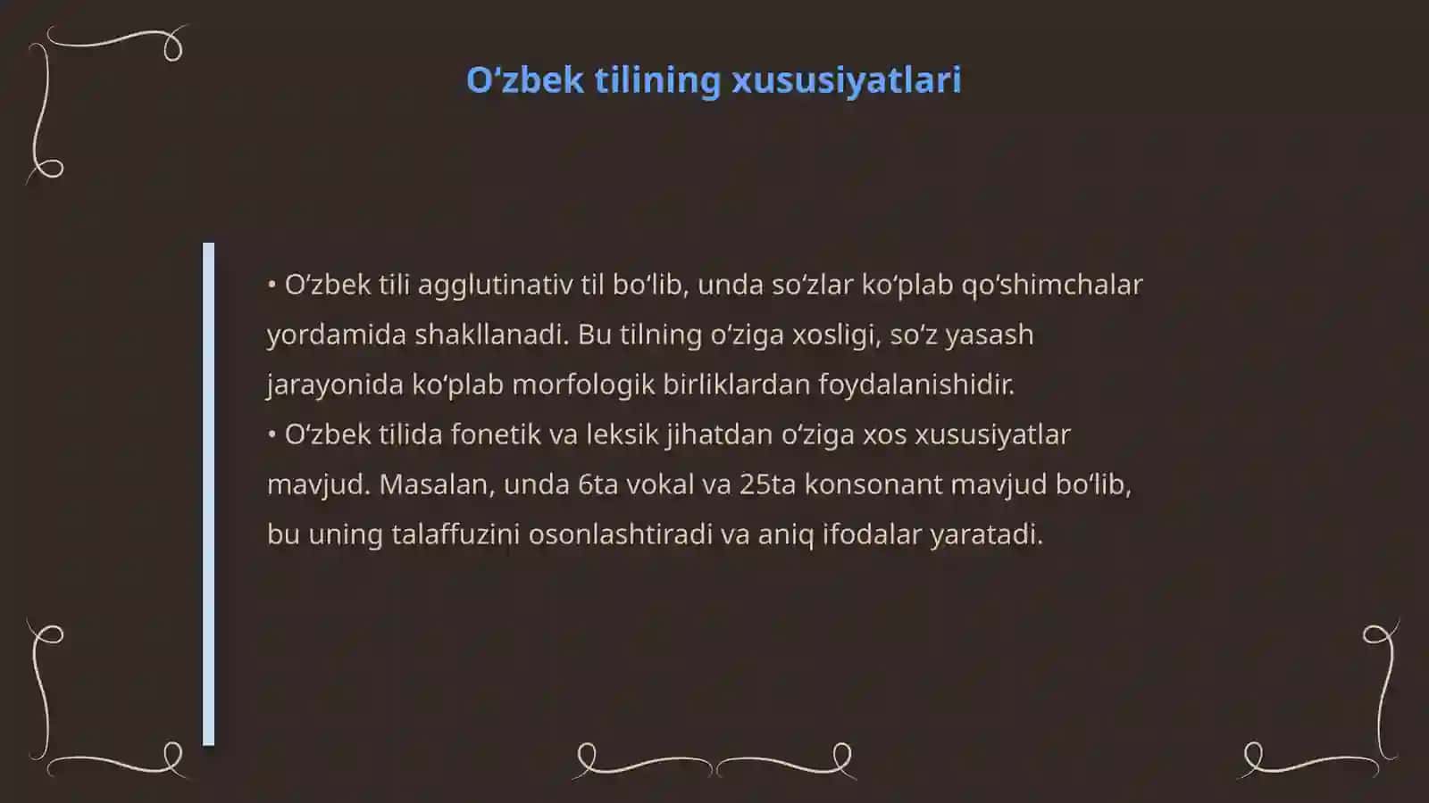 Oʻzbek tilining taraqqiyot bosqichlari 4