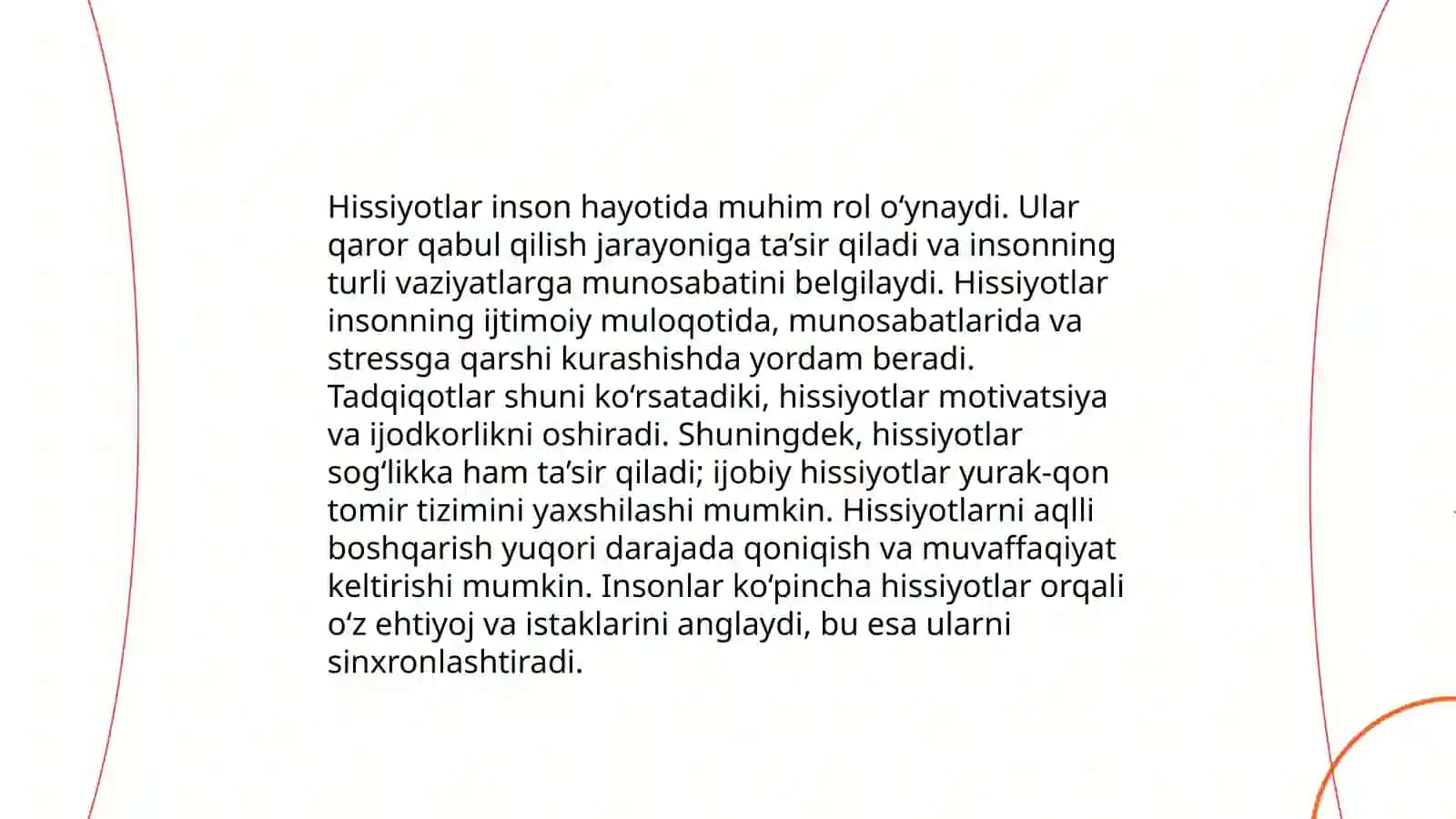 Hissiyotning oziga hosligi 4