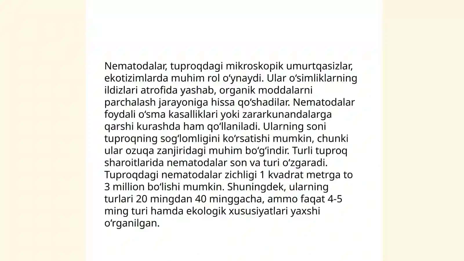 Toʻgarak chuvalchanglar biologiyasi 4