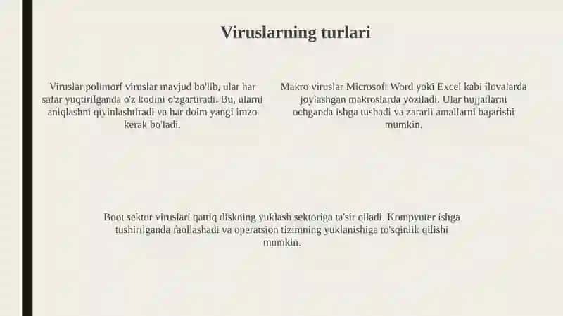 Viruslar va Antivirus Dasturlari 4