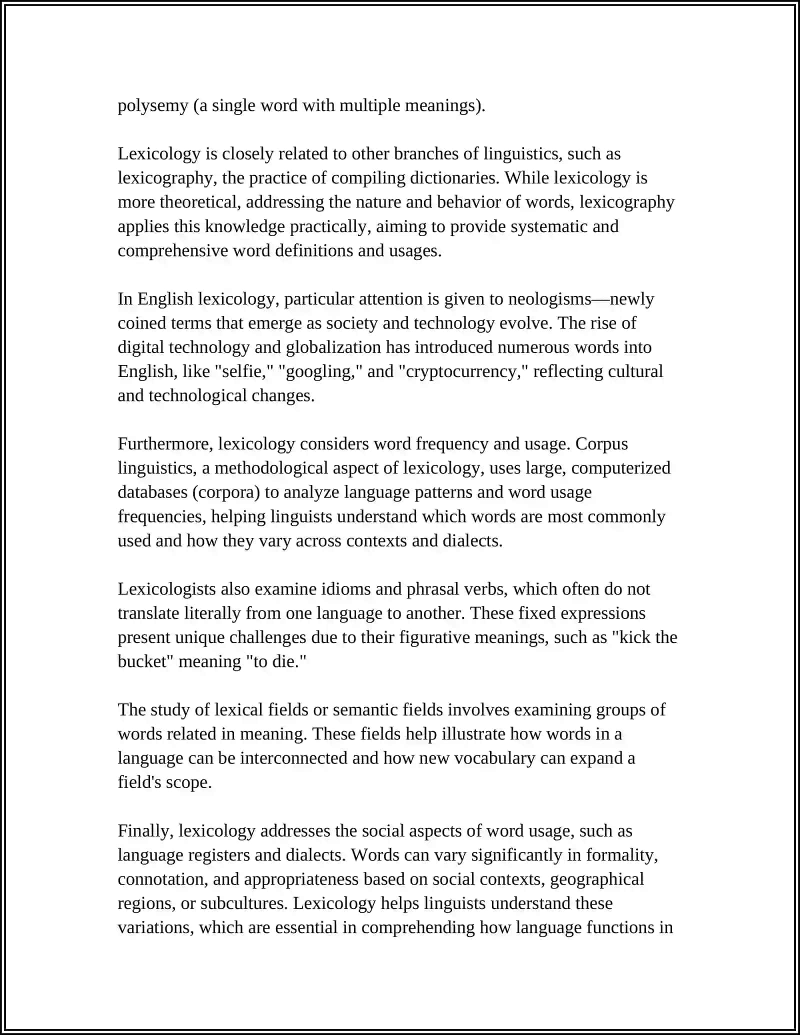 LEXICOLOGY AS A BRANCH OF ENGLISH 4