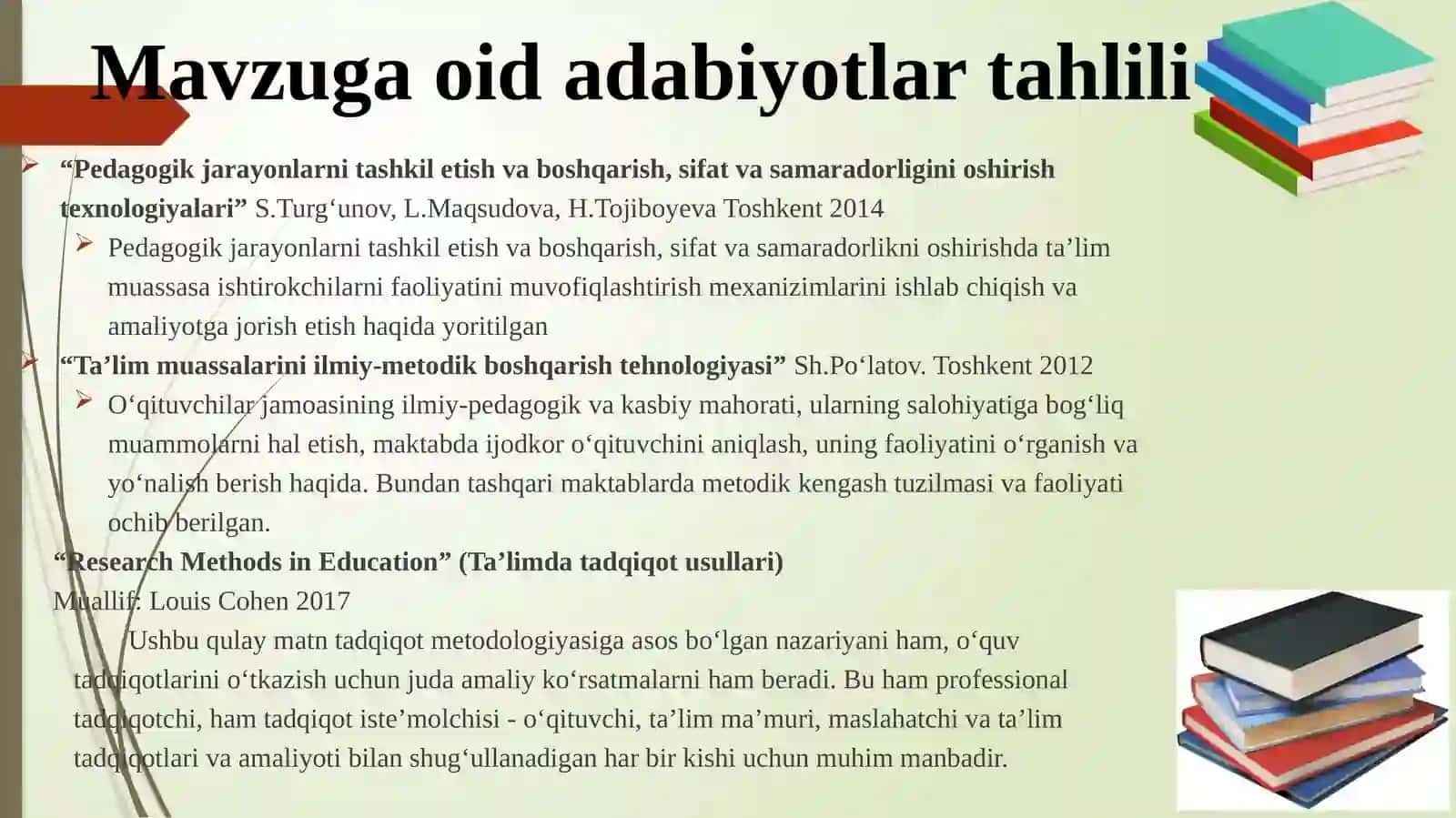 Maktabda pedagogik tadqiqotlarni tashkil etish 4