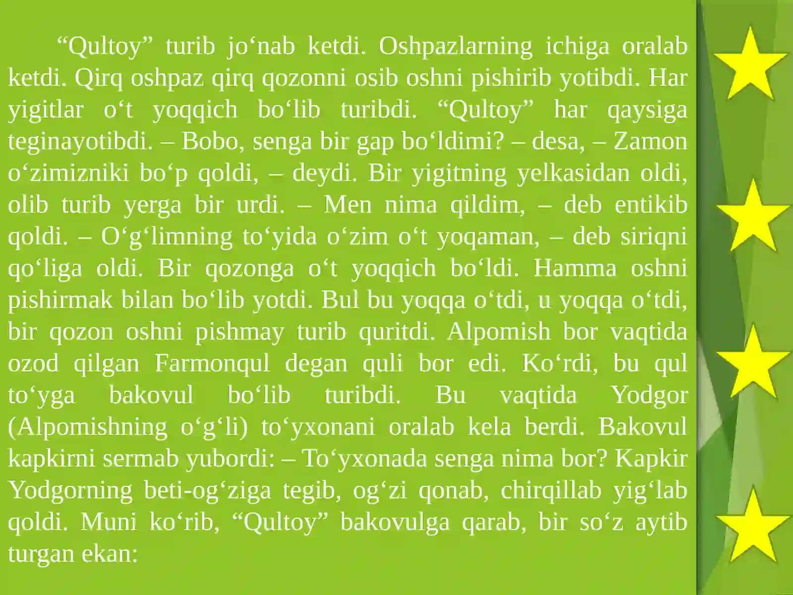 “ALPOMISH” DOSTONIDAN 4