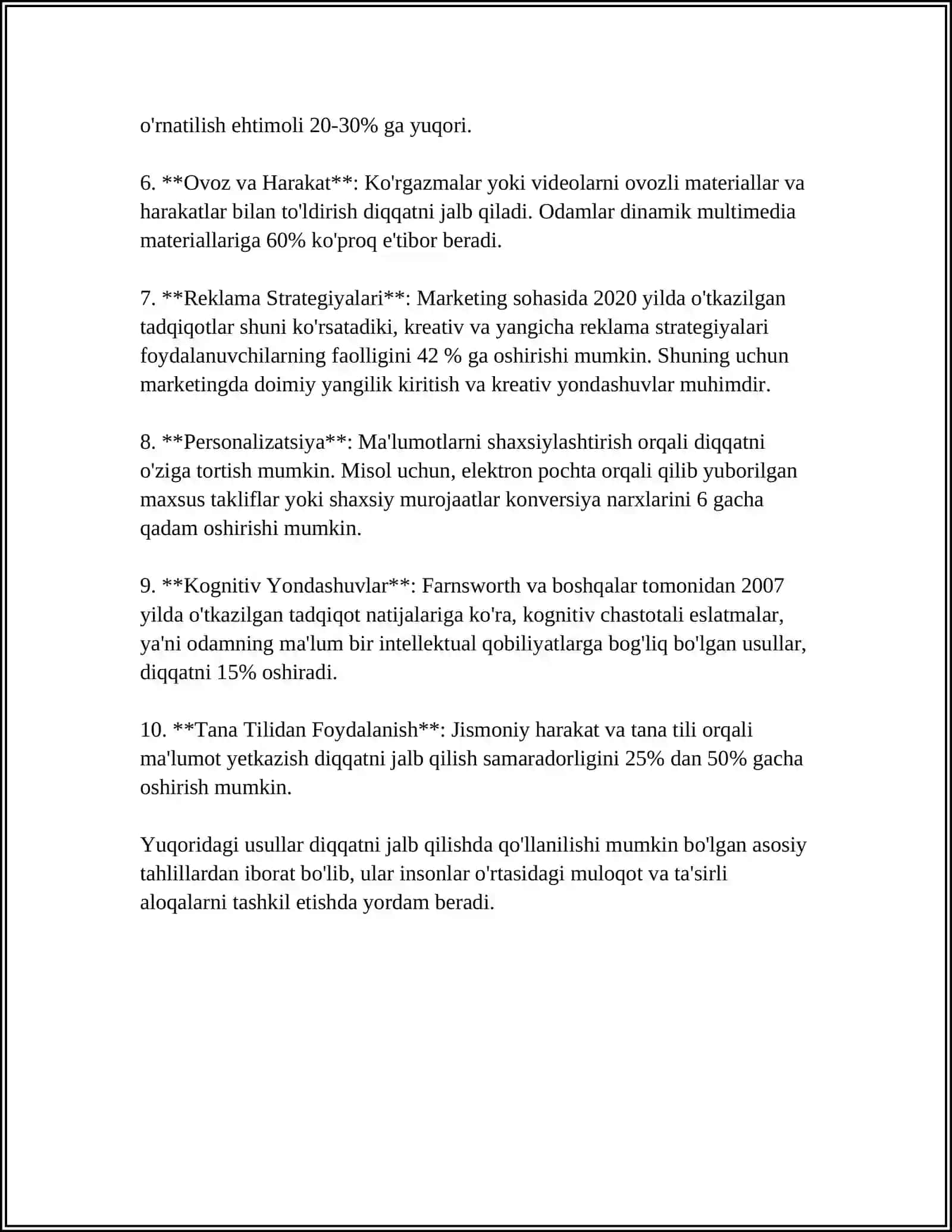 DOBRINNING DIQQAT HAQIDAGI QARASHLARI 4