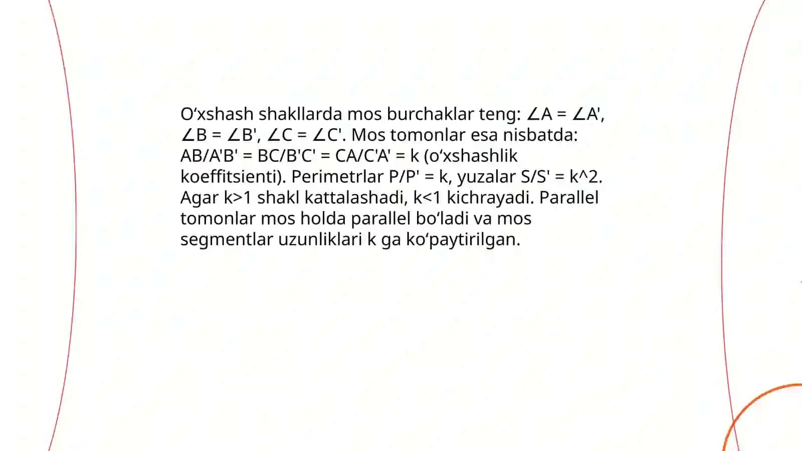 Oʻxshashlik nazariyasi asoslari 4