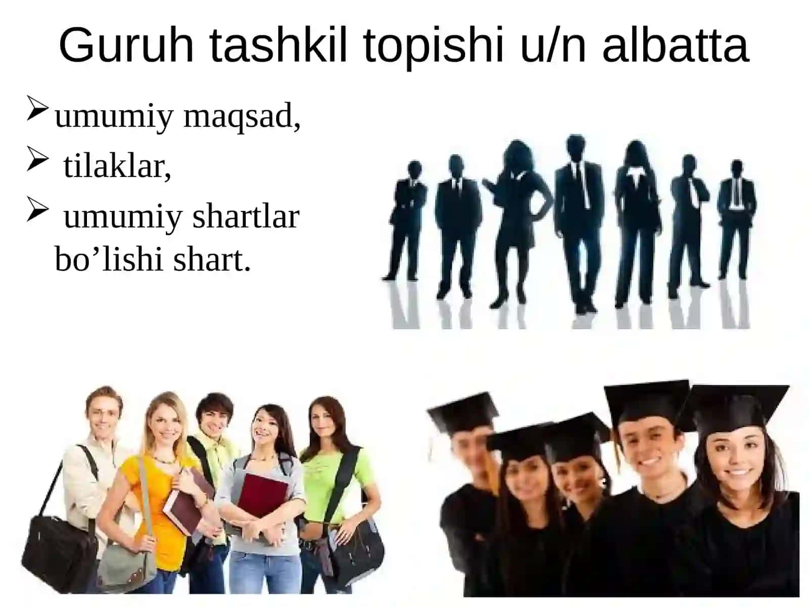 Kichik guruhlarning tavsifnomasi va turlari 4