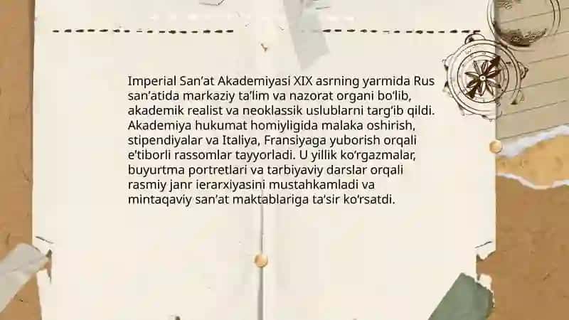 XIX asrning yarmida rus sanʼati 4