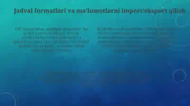 Jadvalli elektron hujjatlarni qayta ishlash 4