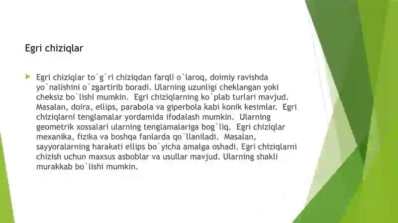 Chiziq turlari 4