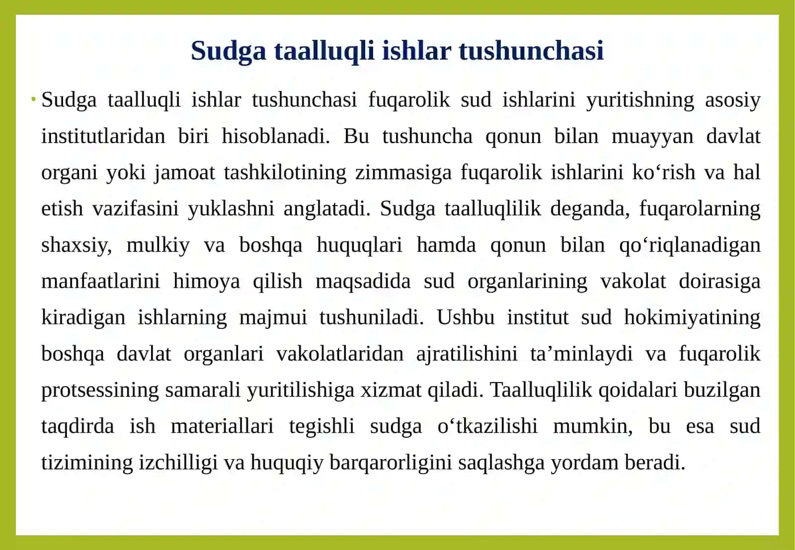 Sudga taalluqli ishlar 4