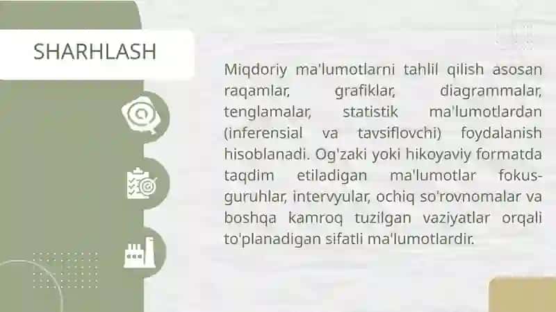 MAʼLUMOTLARNI SHARHLASH SABABLARI, OQIBATLARI, MUNOSABATLARI 4