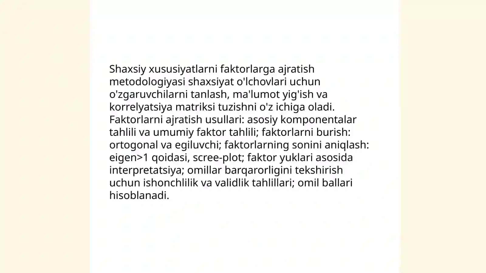 Psixologiyada shaxsda faktorli yondashuvlar 4