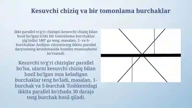 To'g'ri chiziqlarning parallelik alomatlari 4
