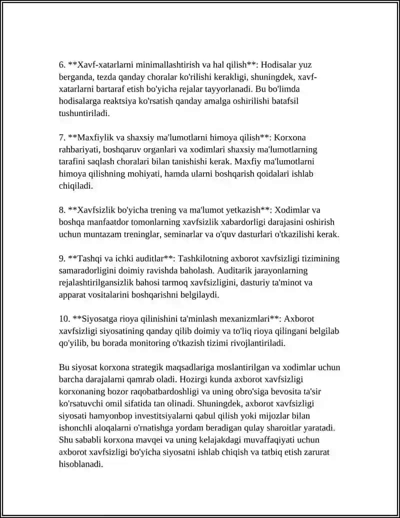 KORXONA FAOLIYATIDA AXBOROT XAVFSIZLIGI 4