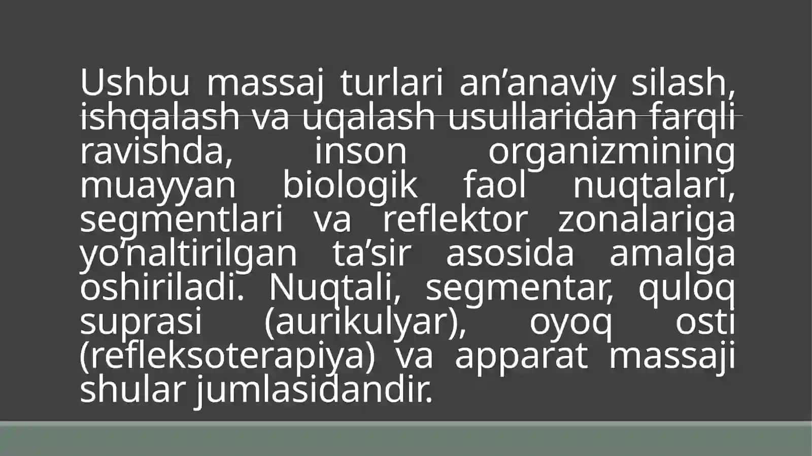 Noan’anaviy massaj turlari 4