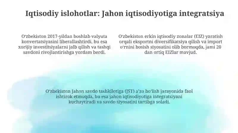 Oʻzbekiston va Jahon hamjamiyati rivoji 4