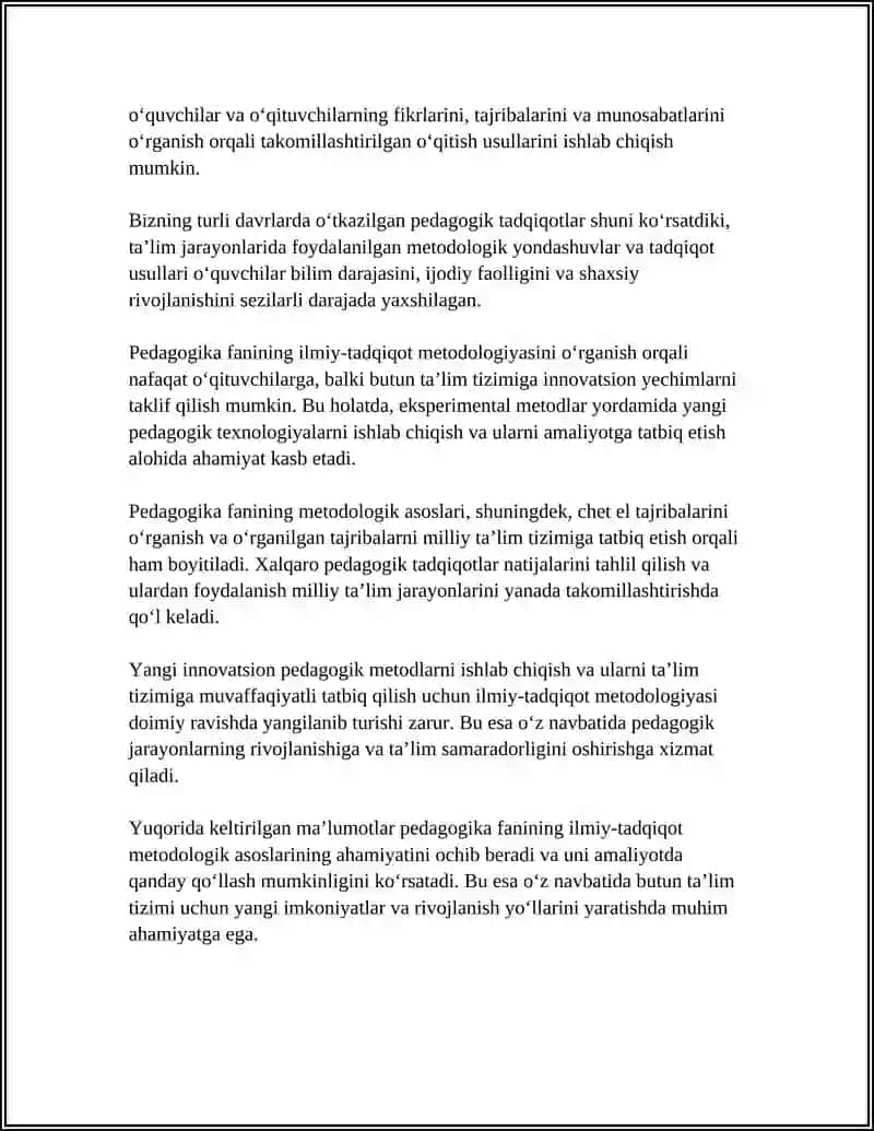 PEDAGOGIKA FANINING ILMIY-TADQIQOT METODLARI 4