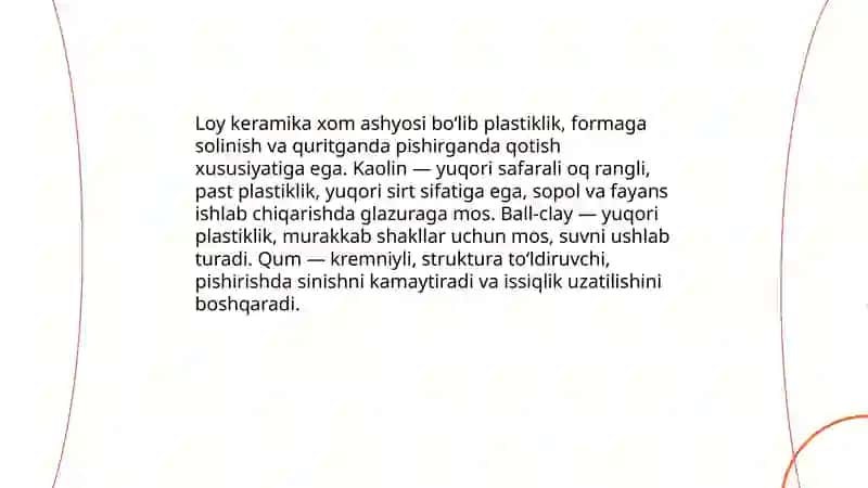 Sopol materiallar va buyumlar 4