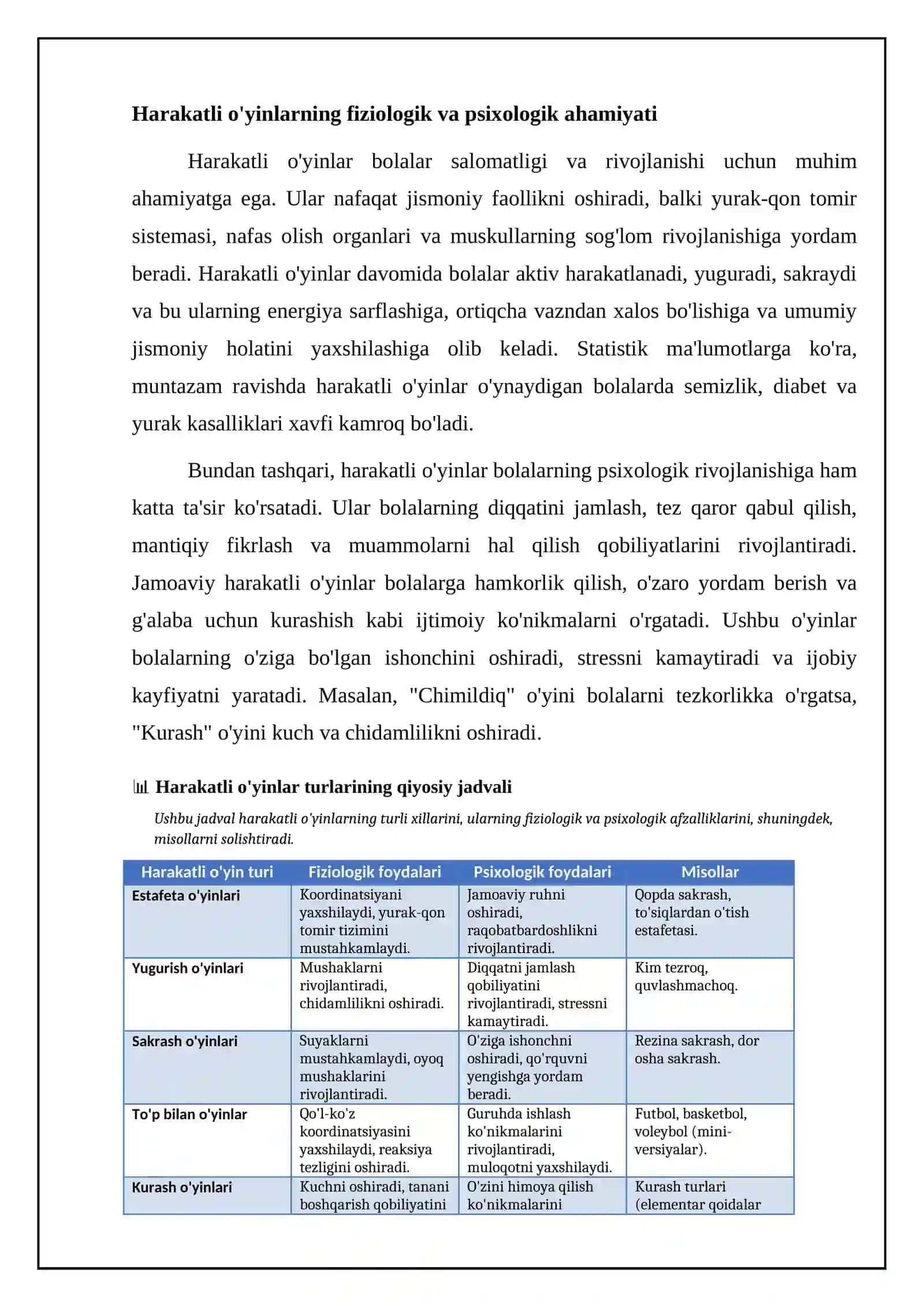Bolalar o‘yinlarining turkumlari 4