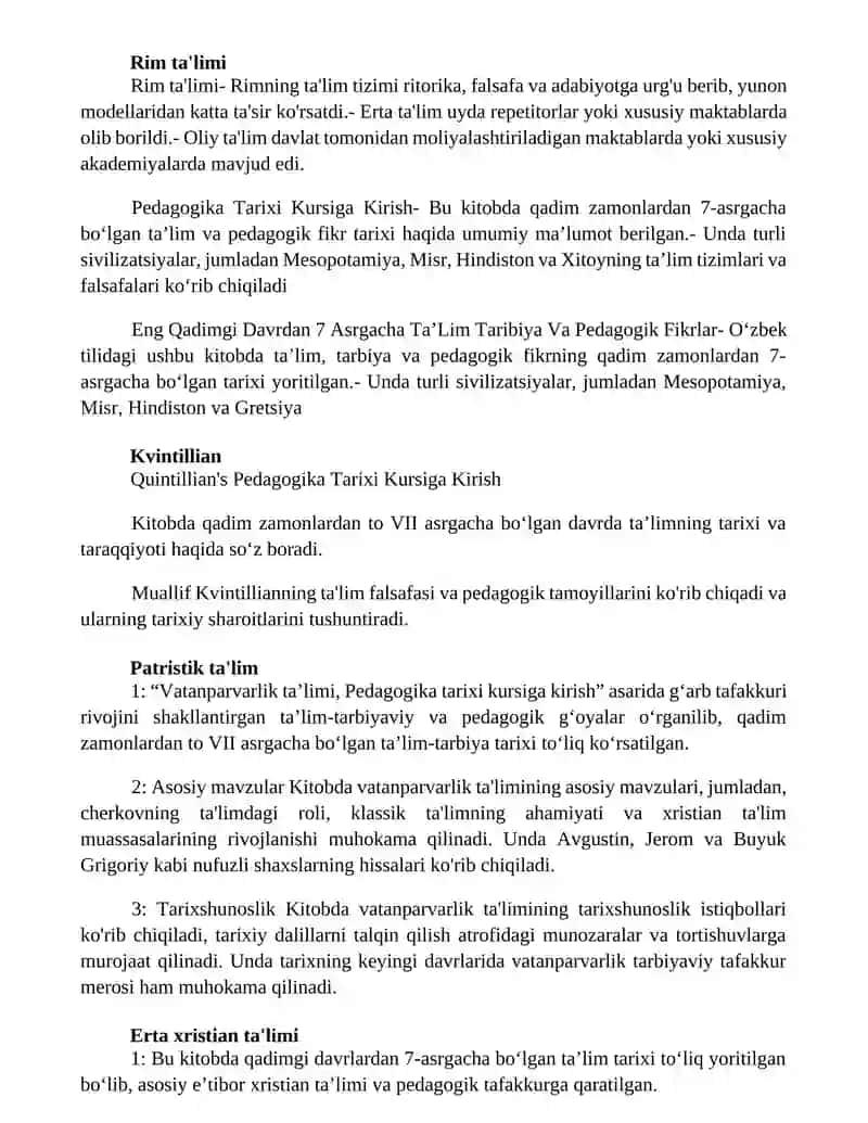 Pedagogika Tarixi Kursiga Kirish 4