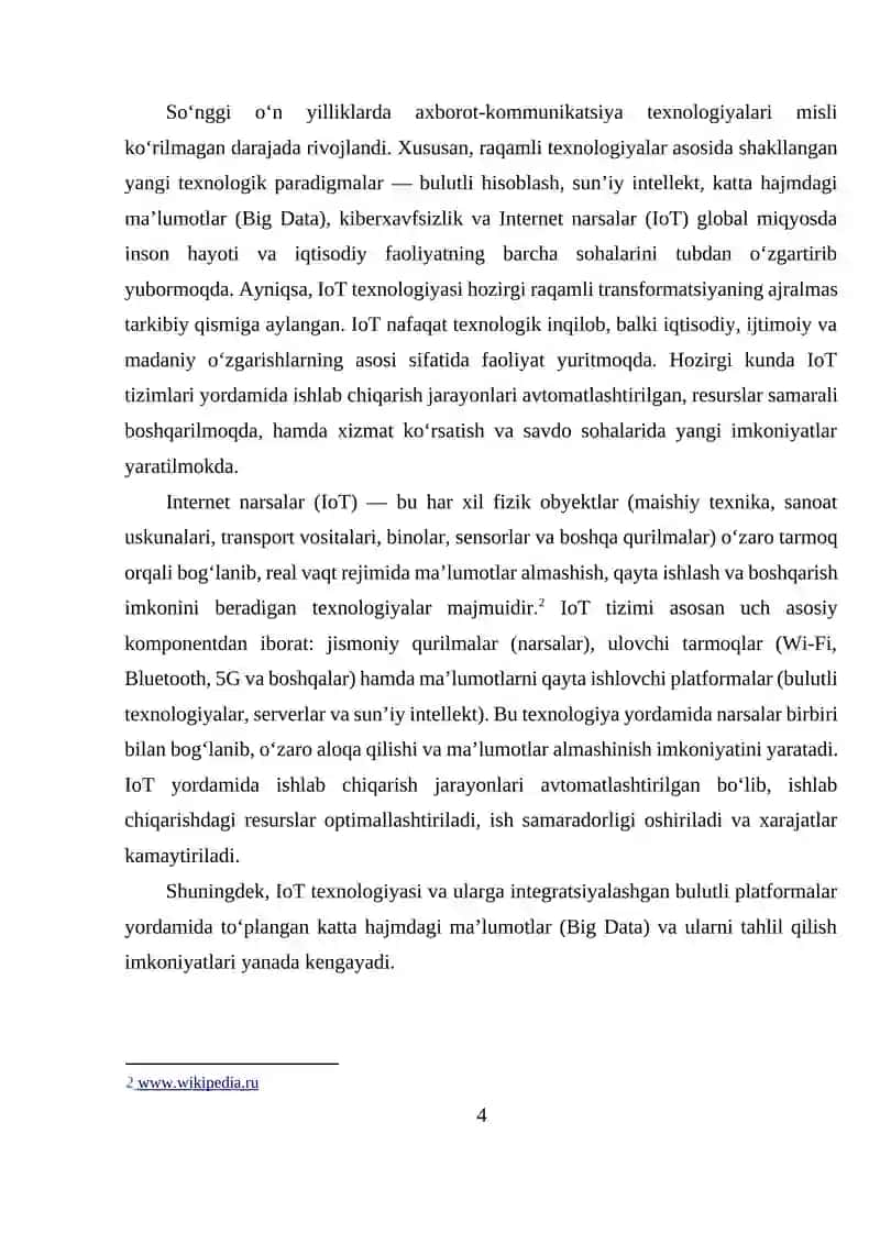 Internet narsalar (loT) va uning raqamli iqtisodiyotga ta’siri 4