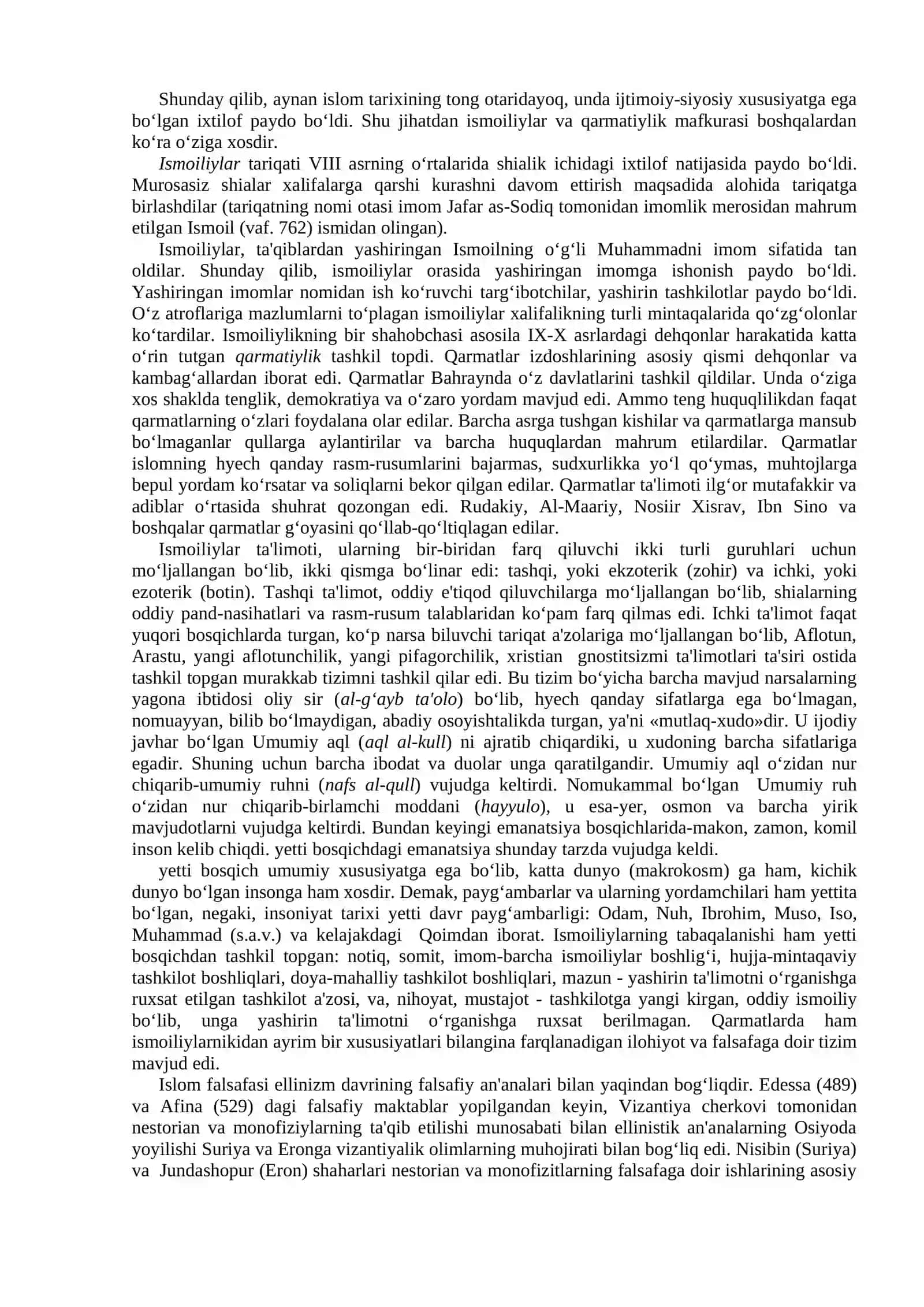 O‘RTA ASRLARDA ShARQ FALSAFASINING RIVOJI 4