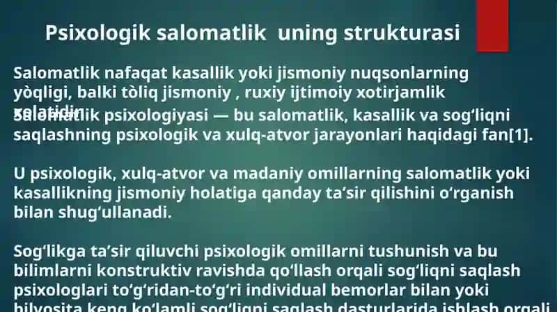 Psixologik salomatlik 4