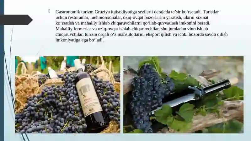 Gruziya gastronomiyasining turizm sanoatidagi roli va ahamiyati 4