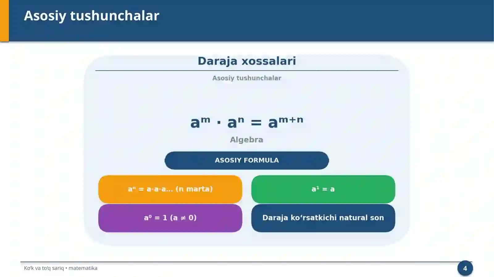 Daraja xossalari 4