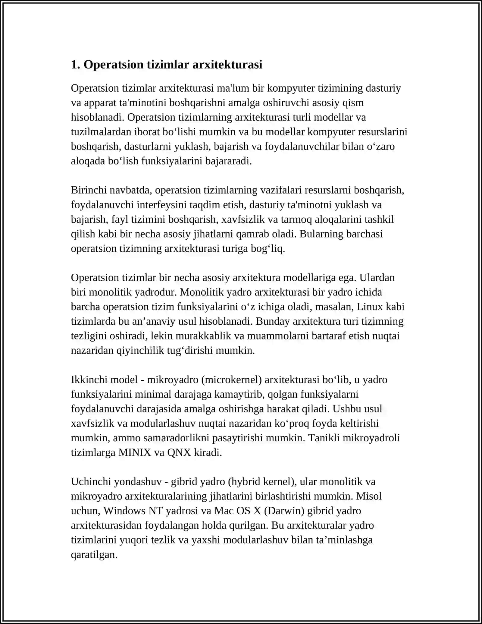 BUYRUQLAR TIZIMI ARHITEKTURASI 4