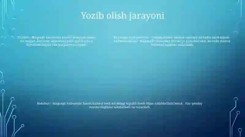 Maqsaqli Tushumlar Hisobi 4
