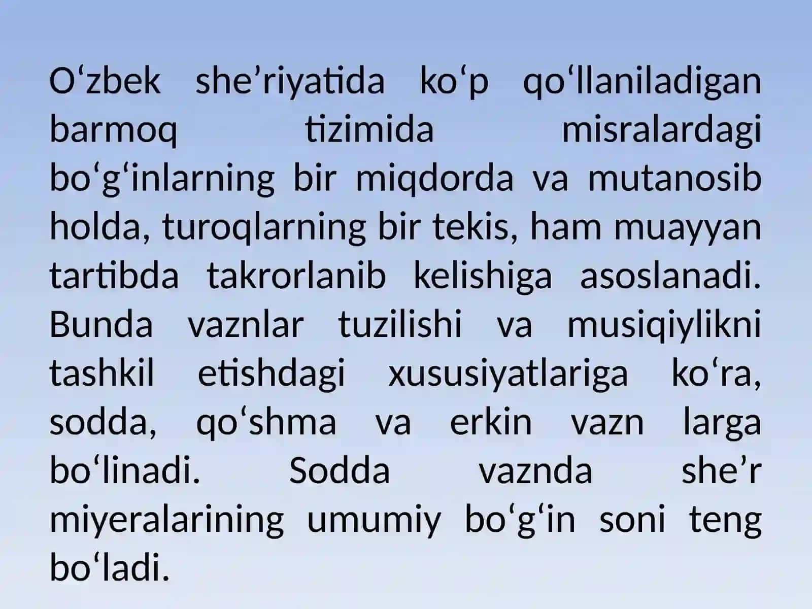 Erkin vazn haqida 4