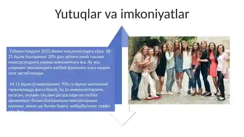 O'smirlik davri: 14-15 yoshdan 21-23 yoshgacha 4