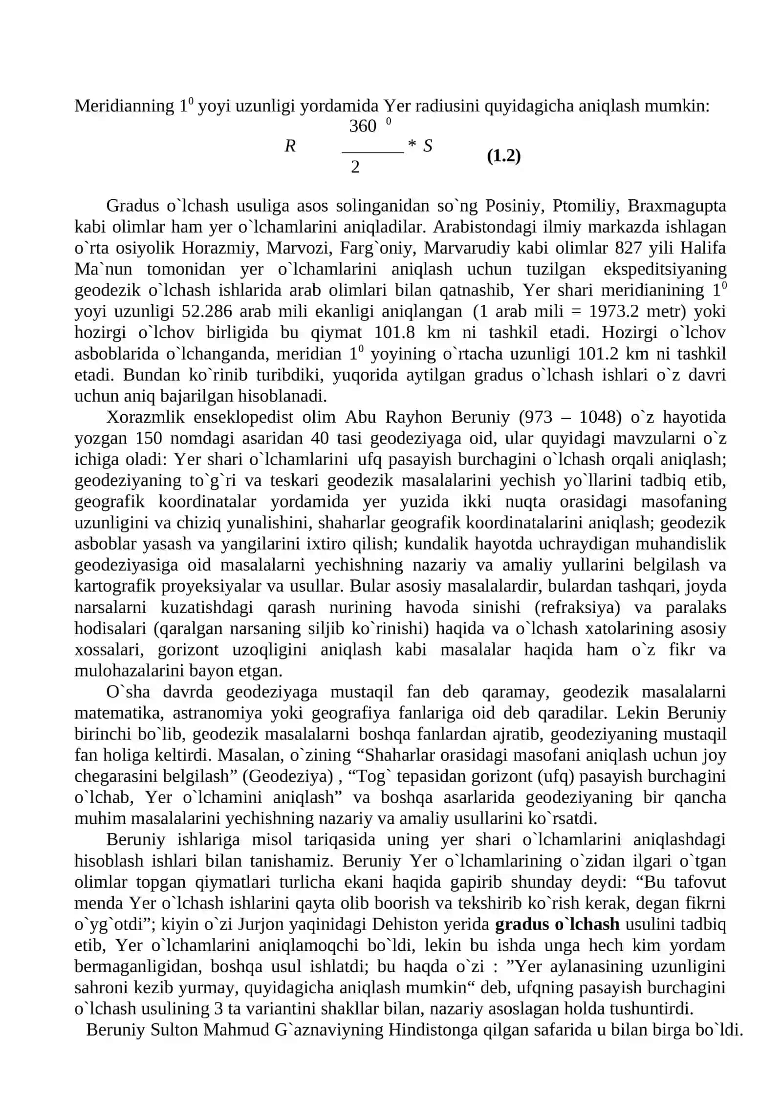 Geodeziya fanining vazifalari, rivojlanish tarixi 4