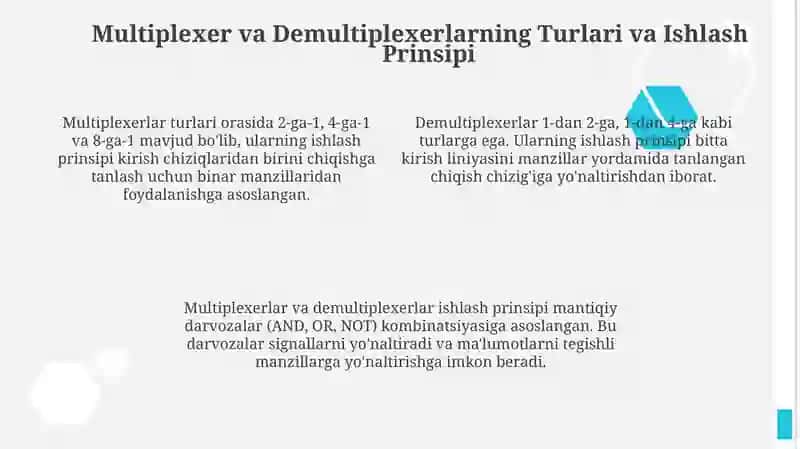 Multiplexerlar va Demultiplexerlar 4
