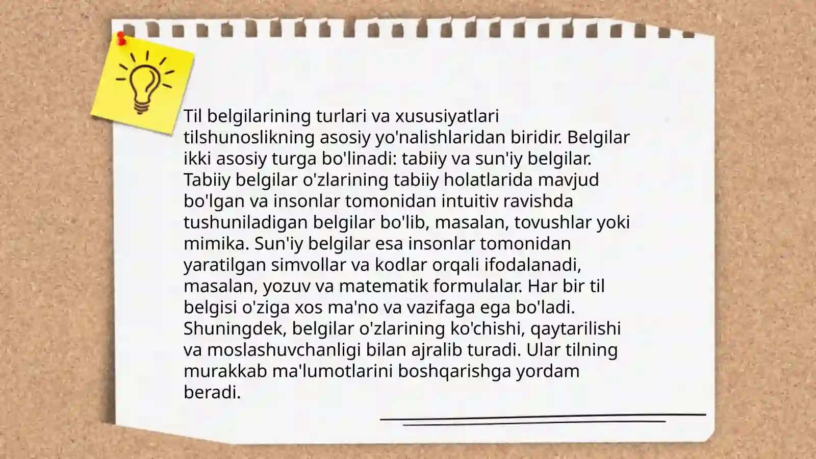 Semiotika, til belgilar sistemasi 4