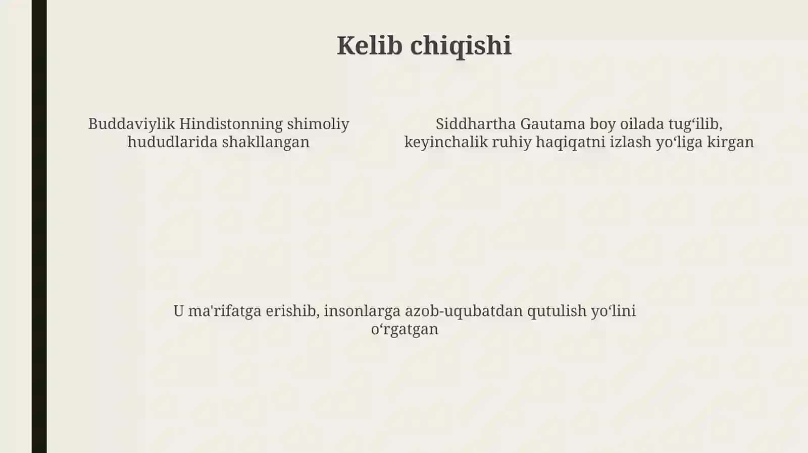 Buddaviylikning kelib chiqishi 4