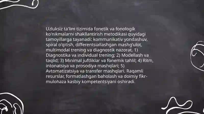 Tilning tovushlarini o'zlashtirish 4