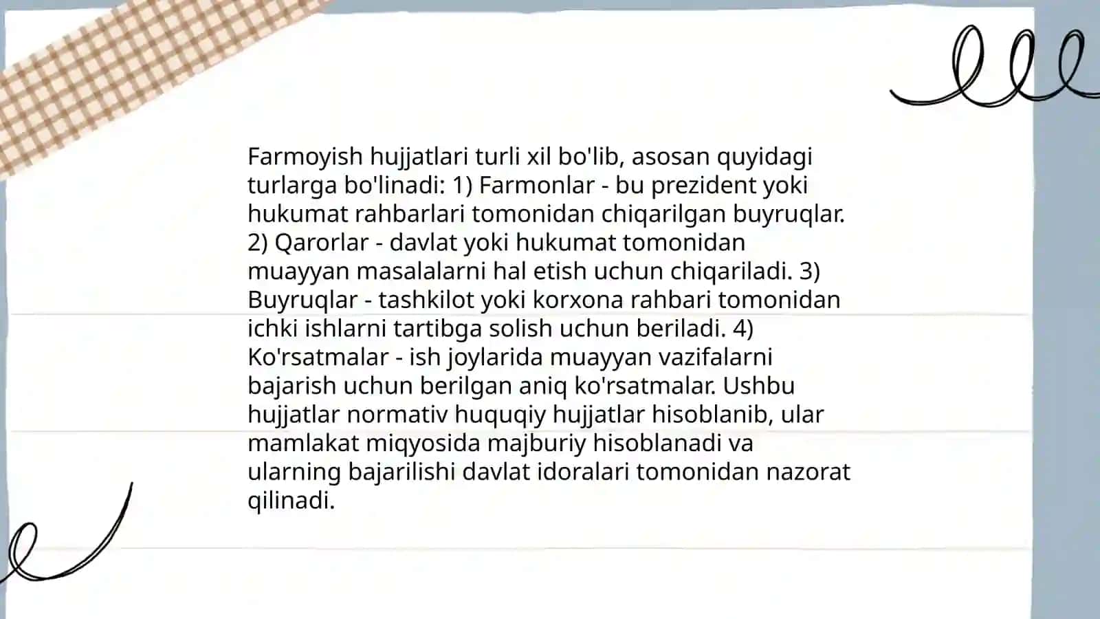 Farmoyish hujjatlari 4