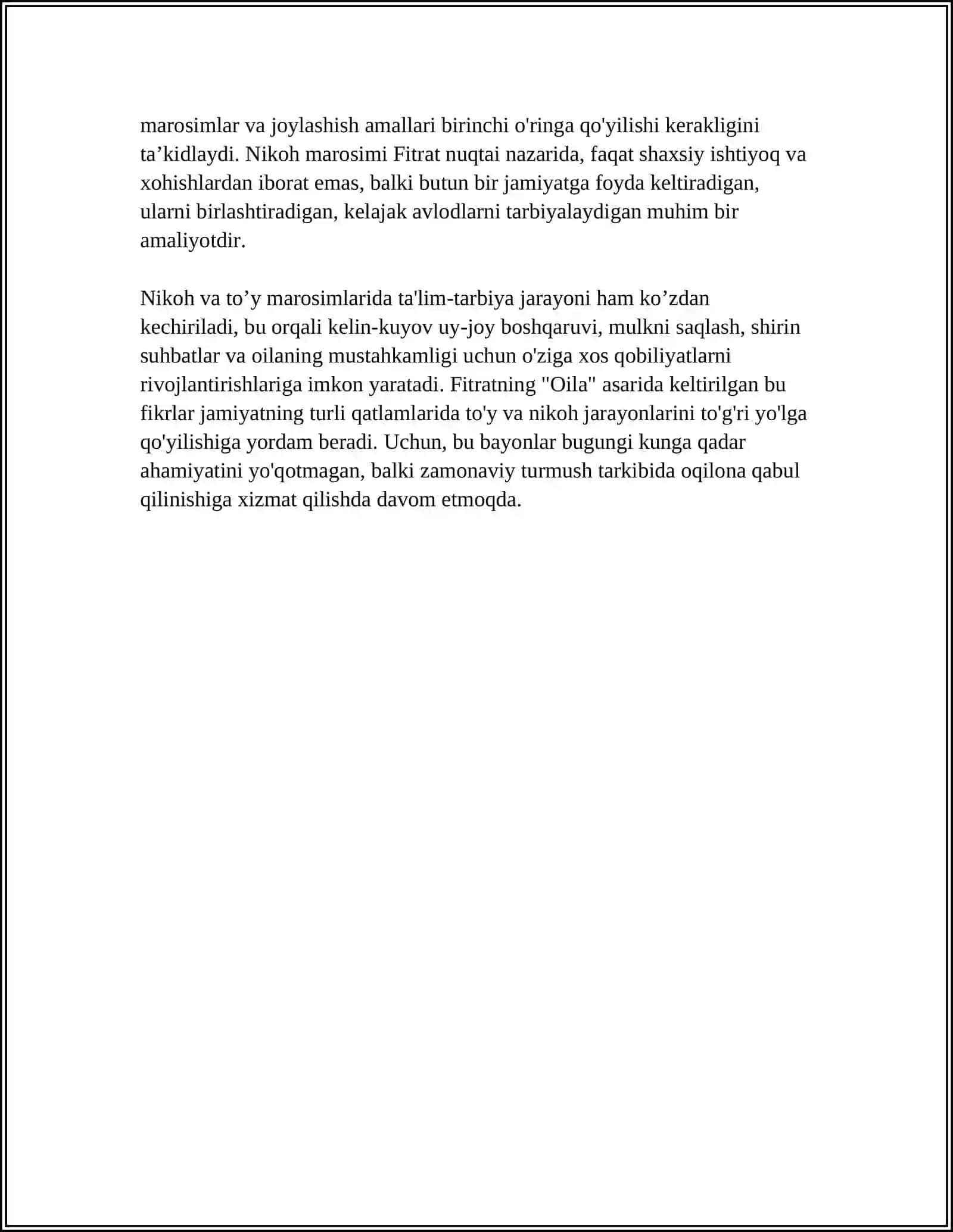 A.FITRATNING OILA ASARIDA OILA QURISH TARTIBLARI VA FARZAND TARBIYASI 4