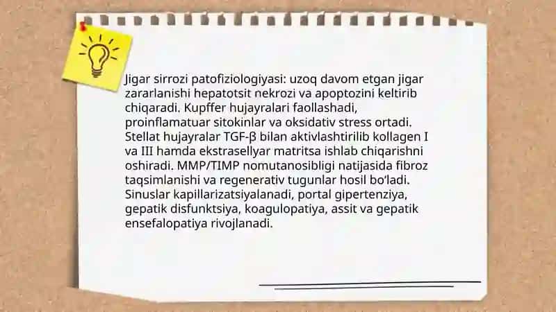 Jigar sirrozi.Jigar yetishmovchiligi 4