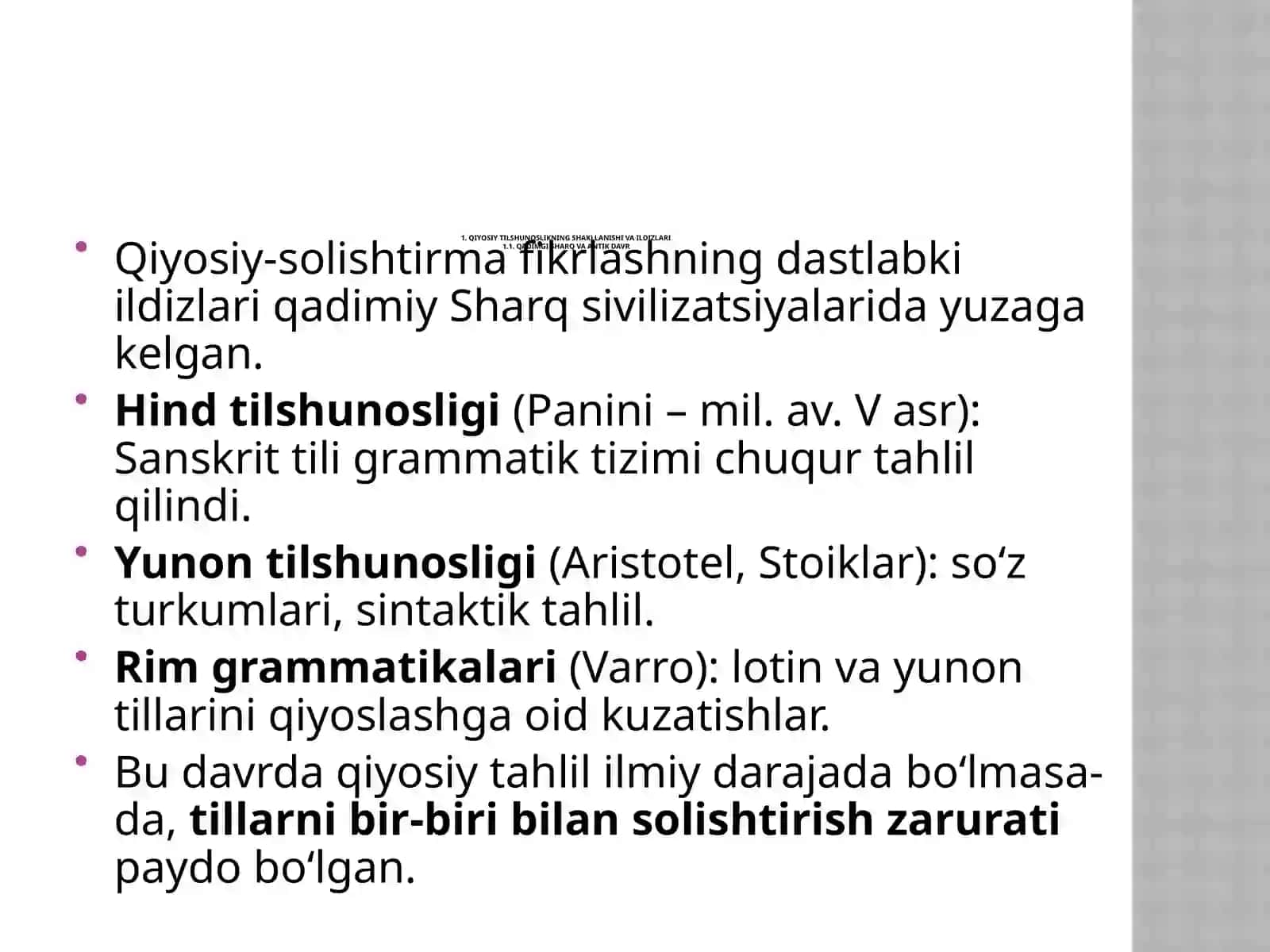 QIYOSIYTILSHUNOSLIK FANINING RIVOJLANISH TARIXI 4