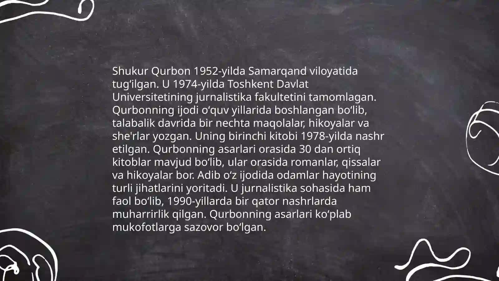 Shukur Qurbon hayoti va ijodi 4