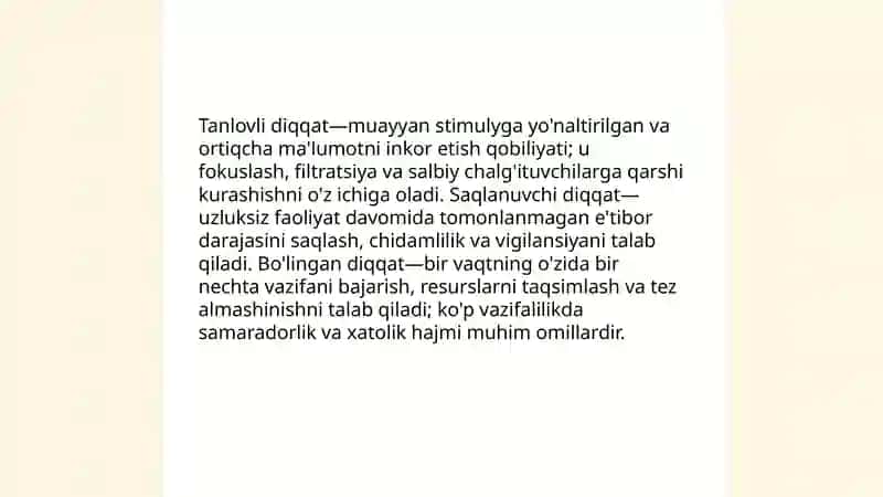 Diqqat haqida tushuncha 4