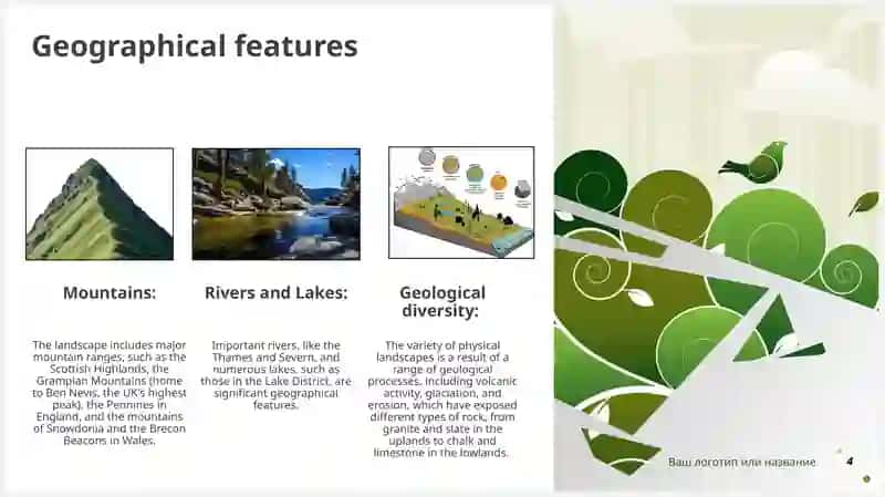 The natural resources and geographical features of the United Kingdom 4