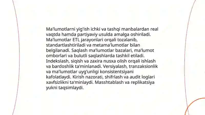 DSSning asosiy xususiyatlari va ta'rifi 4