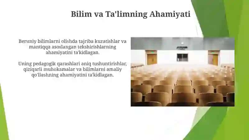 AbuRayhon Beruniyning taʼlim tarbiyaviy qarashlari 4