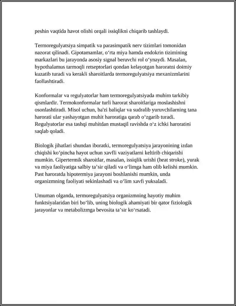 TERMOREGULYATSIYA. ISTIMA VA UNING TURLARI 4